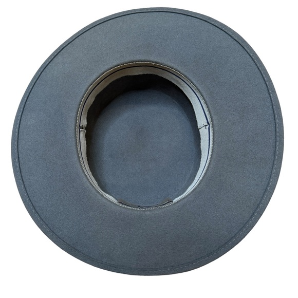 Vintage Women’s Hat Gray Felted Wool Flat Top German By H.T.B. Hutmanufaktur EUC - Picture 7 of 9